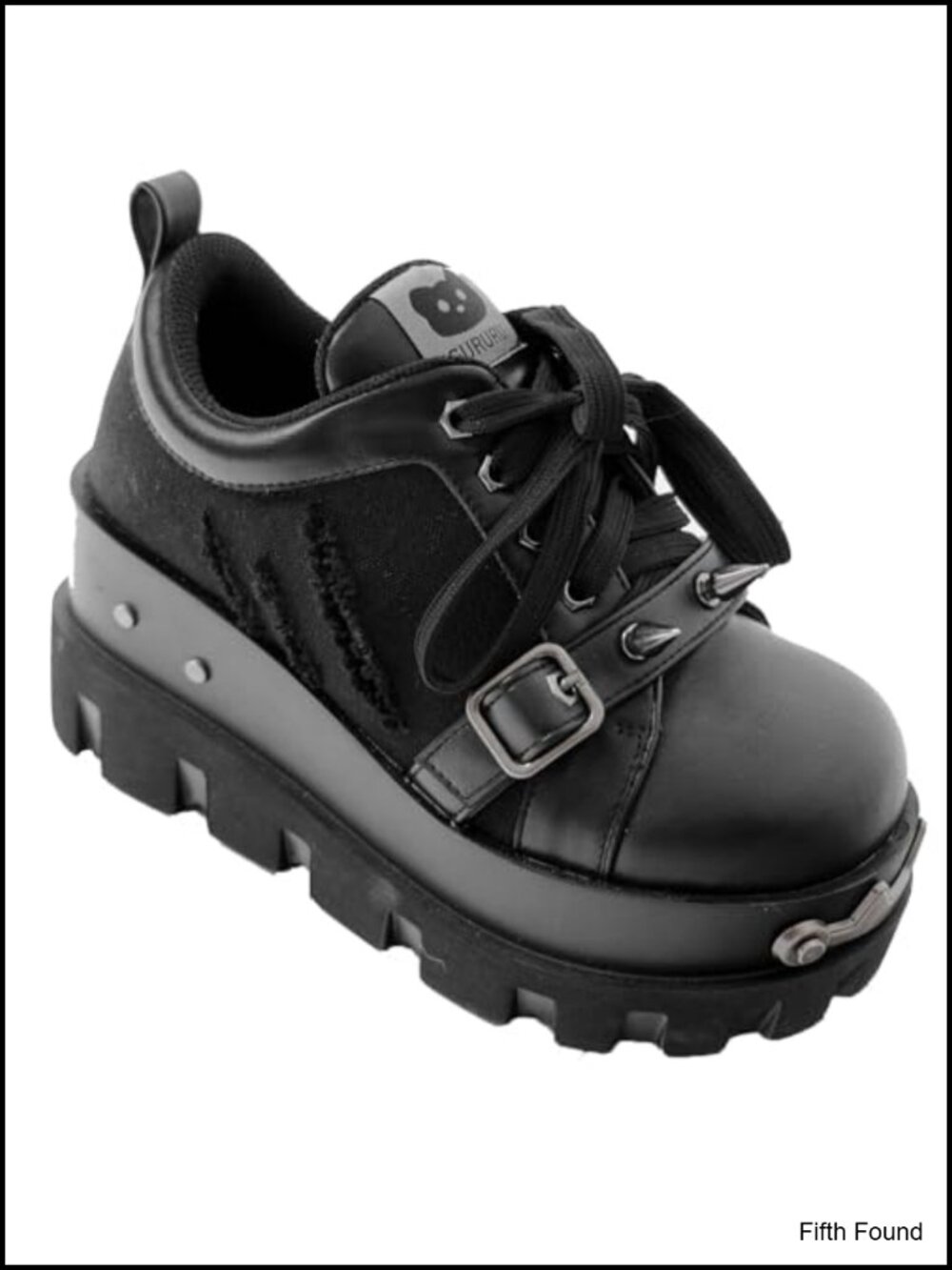 Platform Boots Punk Chunky Sole Cat Decor Combat Boots Women